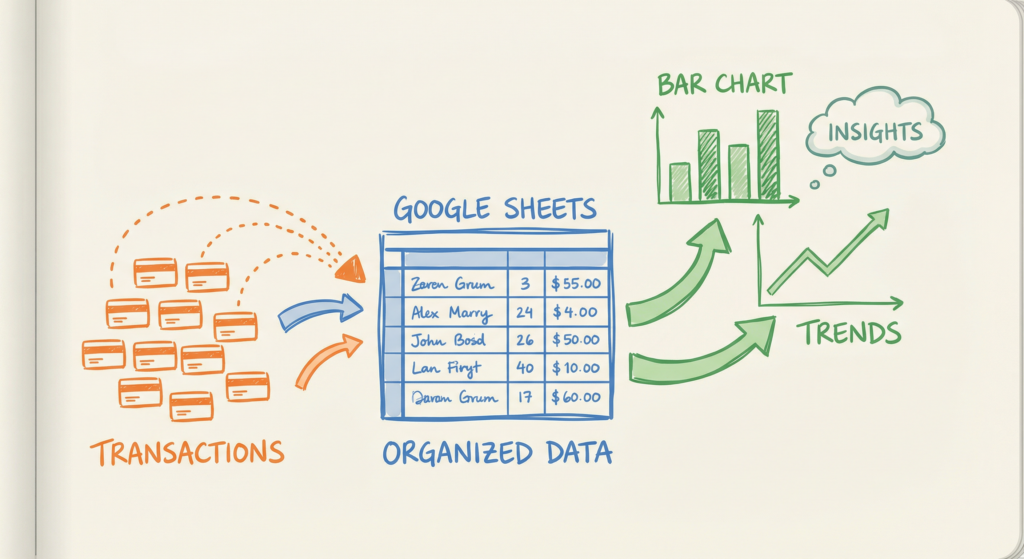 credit card spending google sheets